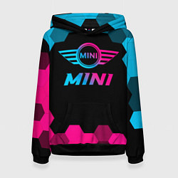 Толстовка-худи женская Mini - neon gradient, цвет: 3D-черный
