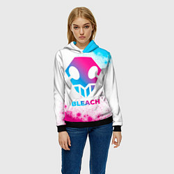 Толстовка-худи женская Bleach neon gradient style, цвет: 3D-черный — фото 2