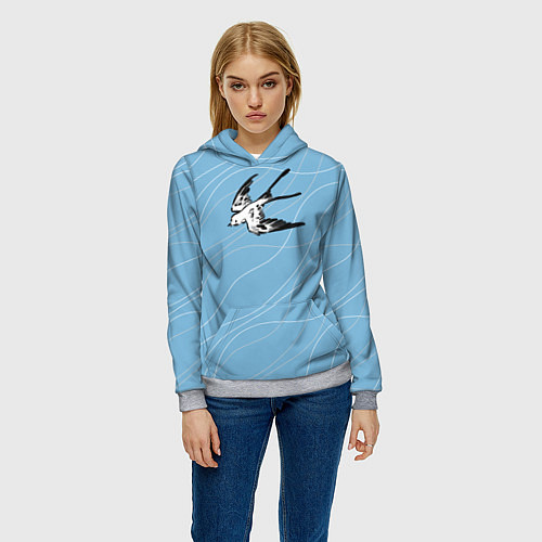 Женская толстовка Ласточка Суми-ё / 3D-Меланж – фото 3