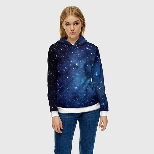 Женская толстовка Звездное небо - нейросеть / 3D-Белый – фото 3