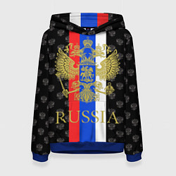 Толстовка-худи женская Russia, цвет: 3D-синий