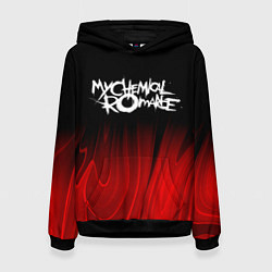 Толстовка-худи женская My Chemical Romance red plasma, цвет: 3D-черный