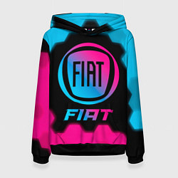 Толстовка-худи женская Fiat - neon gradient, цвет: 3D-черный