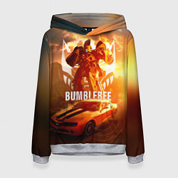 Толстовка-худи женская Трансформеры: Бамблби, цвет: 3D-меланж