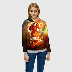 Толстовка-худи женская Трансформеры: Бамблби, цвет: 3D-меланж — фото 2