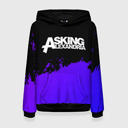 Женская толстовка Asking Alexandria purple grunge