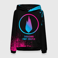 Толстовка-худи женская Thousand Foot Krutch - neon gradient, цвет: 3D-черный