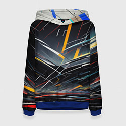 Толстовка-худи женская Безграничные трещины, цвет: 3D-синий
