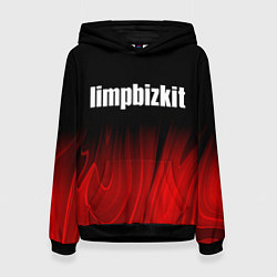 Толстовка-худи женская Limp Bizkit red plasma, цвет: 3D-черный