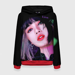 Толстовка-худи женская Blackpink Lisa brunette, цвет: 3D-красный