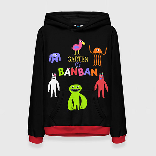 Женская толстовка Детский сад Банбана персонажи / 3D-Красный – фото 1