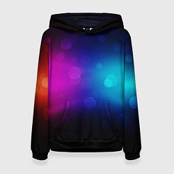 Толстовка-худи женская Столкновение бликов, цвет: 3D-черный