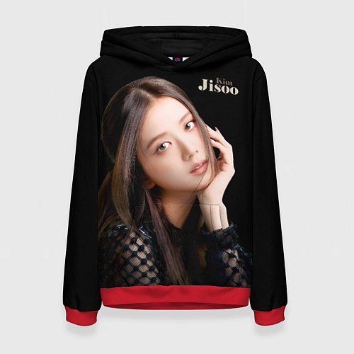 Женская толстовка Blackpink Cute Jisoo Kim / 3D-Красный – фото 1