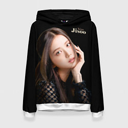 Толстовка-худи женская Blackpink Cute Jisoo Kim, цвет: 3D-белый