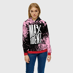 Толстовка-худи женская Stray kids - pink maxident, цвет: 3D-красный — фото 2