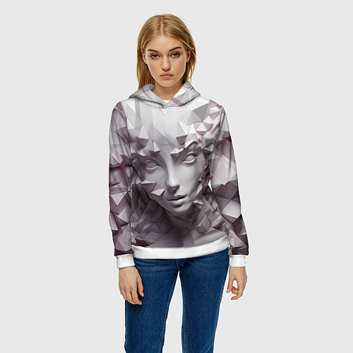 Женская толстовка Скульптура с шипами / 3D-Белый – фото 3