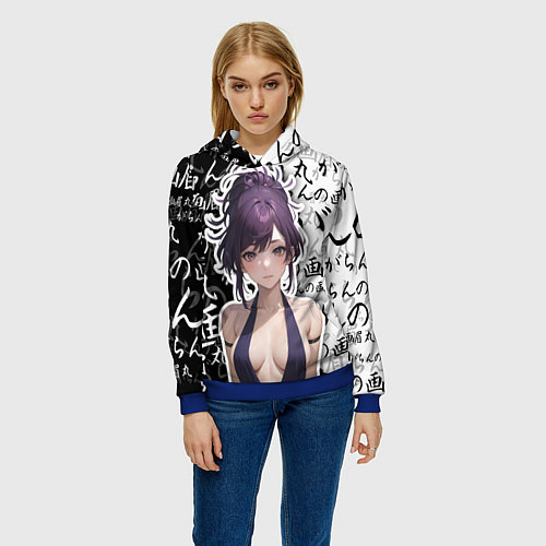 Женская толстовка Узуриха - адский рай / 3D-Синий – фото 3