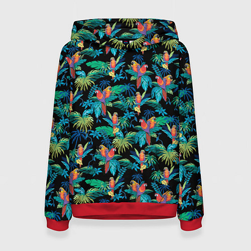 Женская толстовка Попугаи Макса Пэйна / 3D-Красный – фото 1