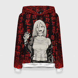 Толстовка-худи женская Power - Chainsaw Man, цвет: 3D-белый
