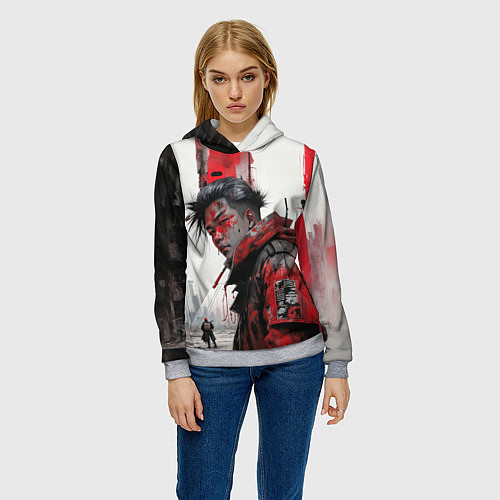 Женская толстовка Уличный бригадир / 3D-Меланж – фото 3