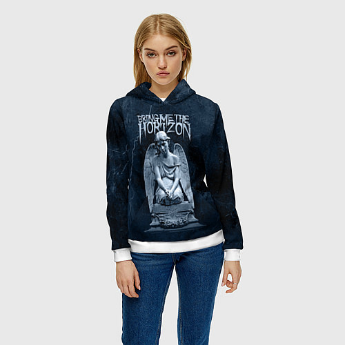 Женская толстовка Bring Me The Horizon Angel / 3D-Белый – фото 3
