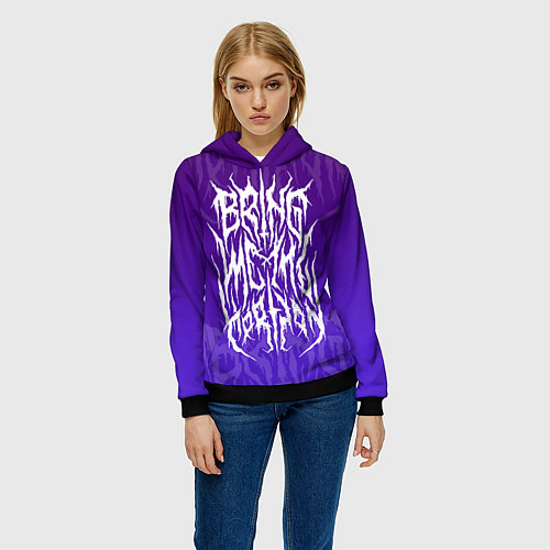 Женская толстовка Bring Me The Horizon Lettering / 3D-Черный – фото 3