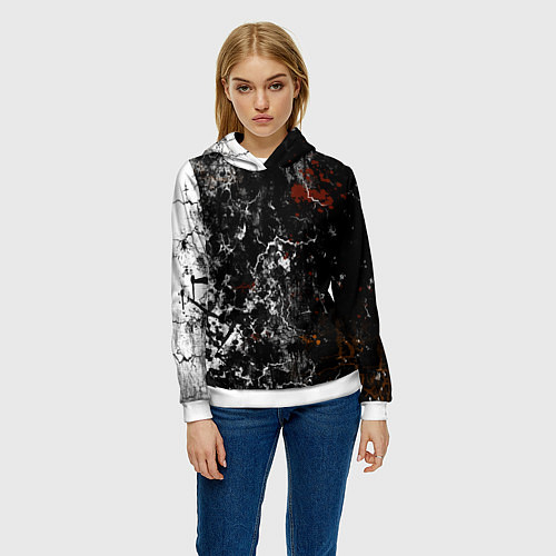 Женская толстовка Граффити абстрактный рисунок / 3D-Белый – фото 3