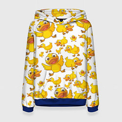 Толстовка-худи женская Yellow ducklings, цвет: 3D-синий