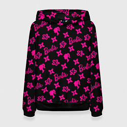 Толстовка-худи женская Барби паттерн черно-розовый, цвет: 3D-черный
