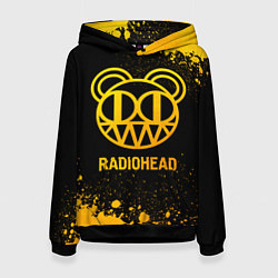 Толстовка-худи женская Radiohead - gold gradient, цвет: 3D-черный