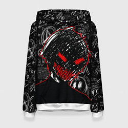 Толстовка-худи женская Токийский гуль - Dead inside mood, цвет: 3D-белый