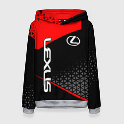 Толстовка-худи женская Lexus - red sportwear, цвет: 3D-меланж