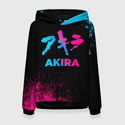 Толстовка-худи женская Akira - neon gradient, цвет: 3D-черный
