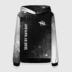Толстовка-худи женская Dead by Daylight glitch на темном фоне: надпись, с, цвет: 3D-черный