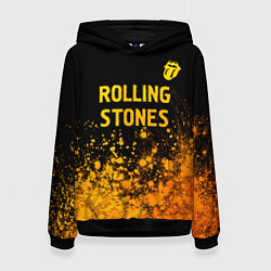 Женская толстовка Rolling Stones - gold gradient: символ сверху