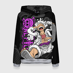 Толстовка-худи женская One piece - Gear 5- purple, цвет: 3D-меланж