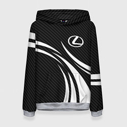 Толстовка-худи женская Lexus - carbon line, цвет: 3D-меланж