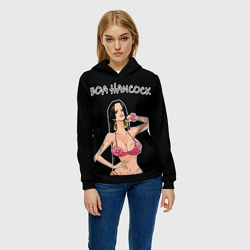 Женская толстовка Боа Хенкок - Ван пис / 3D-Черный – фото 3