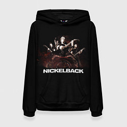 Толстовка-худи женская Nickelback brutal, цвет: 3D-черный