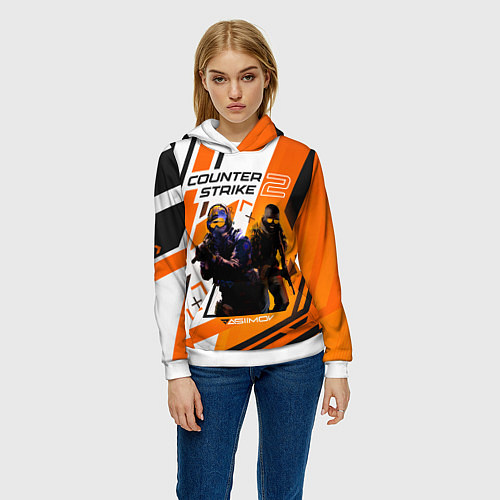 Женская толстовка CS 2 Asiimov / 3D-Белый – фото 3