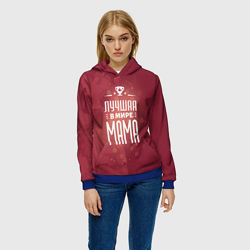 Женская толстовка Лучшей в мире маме / 3D-Синий – фото 3