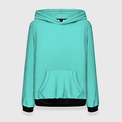 Толстовка-худи женская Цвет Тиффани, цвет: 3D-черный