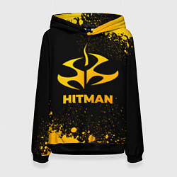 Толстовка-худи женская Hitman - gold gradient, цвет: 3D-черный