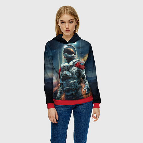 Женская толстовка Пилот Шаттла - Старфилд / 3D-Красный – фото 3