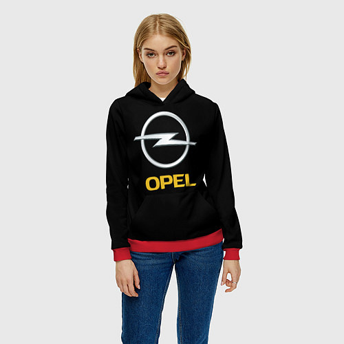 Женская толстовка Opel sport car / 3D-Красный – фото 3