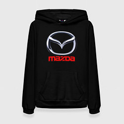 Толстовка-худи женская Mazda japan motor, цвет: 3D-черный