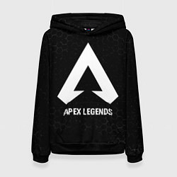 Толстовка-худи женская Apex Legends glitch на темном фоне, цвет: 3D-черный