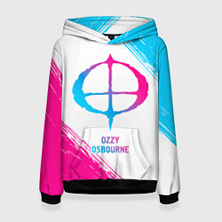 Толстовка-худи женская Ozzy Osbourne neon gradient style, цвет: 3D-черный