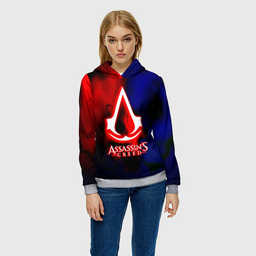 Женская толстовка Assassins Creed fire / 3D-Меланж – фото 3