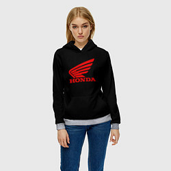 Толстовка-худи женская Honda sportcar, цвет: 3D-меланж — фото 2